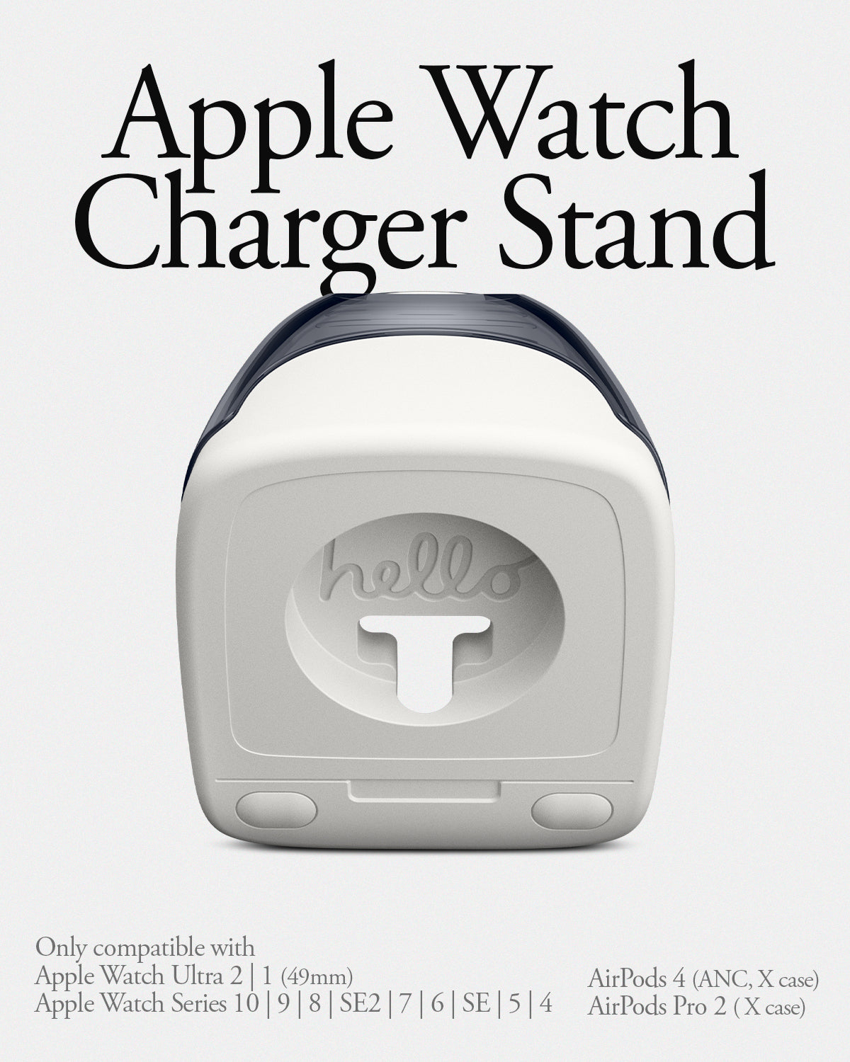 AMP09340 - Apple Watch Classic C1 Charger Stand in graphite  apple watch charger stand. only compatible with apple watch ultra 2,1,0,9,8,7,6,5,4,se2,se