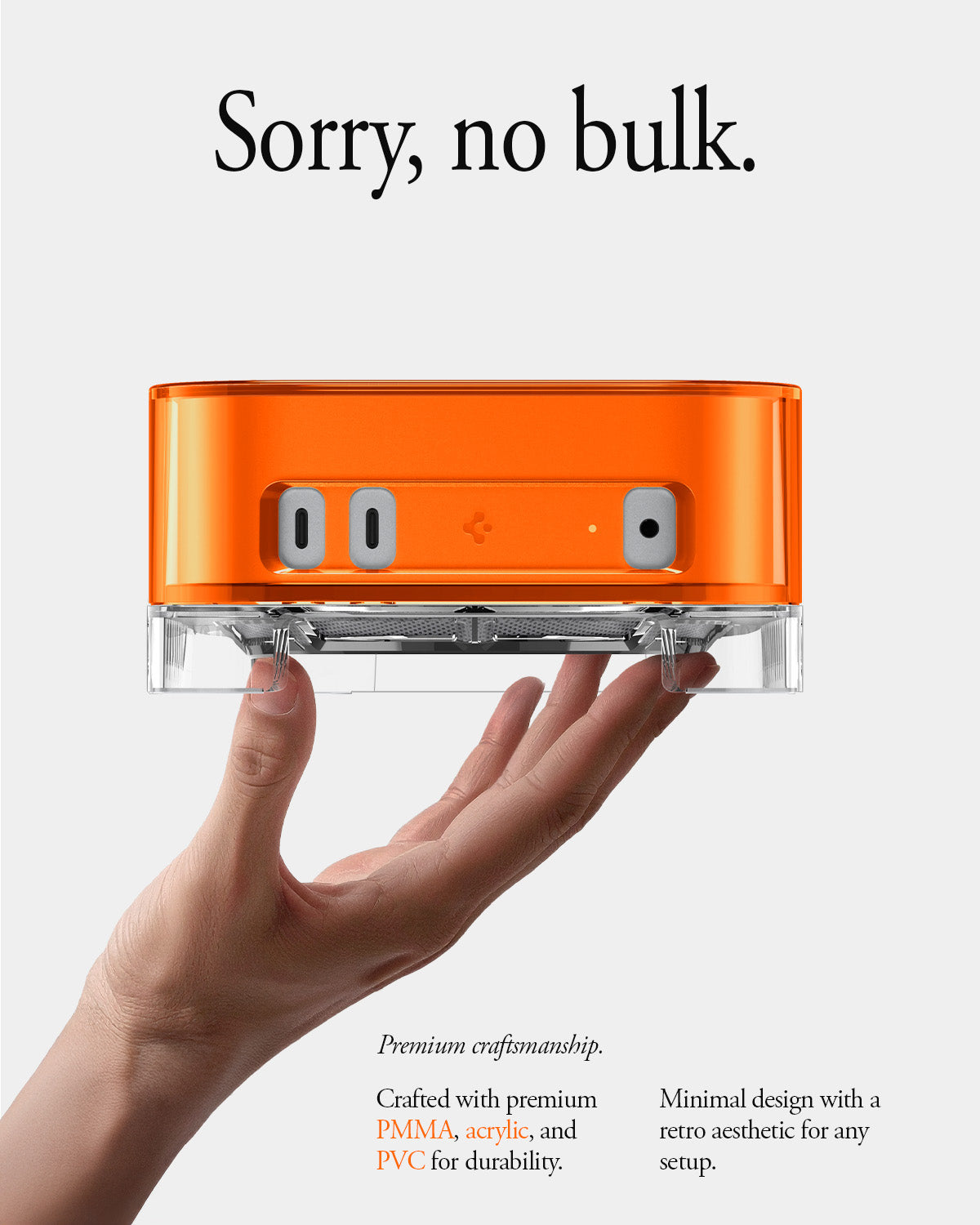 ACS09212 - Apple Mac Mini Stand Classic C1 in Tangerine