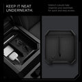 ACP07809 - Tesla Cybertruck Center Console Organizer Tray CO220T in Black keep it neat underneath. distinct cutouts helps organize your essentials for quick and easy access.