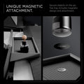 ACP08261 - Tesla Cybertruck Under Screen Organizer CO227 in Black showing the unique magnetic attachment, secure objects on the go , Top tray includes magnetic design and attachment