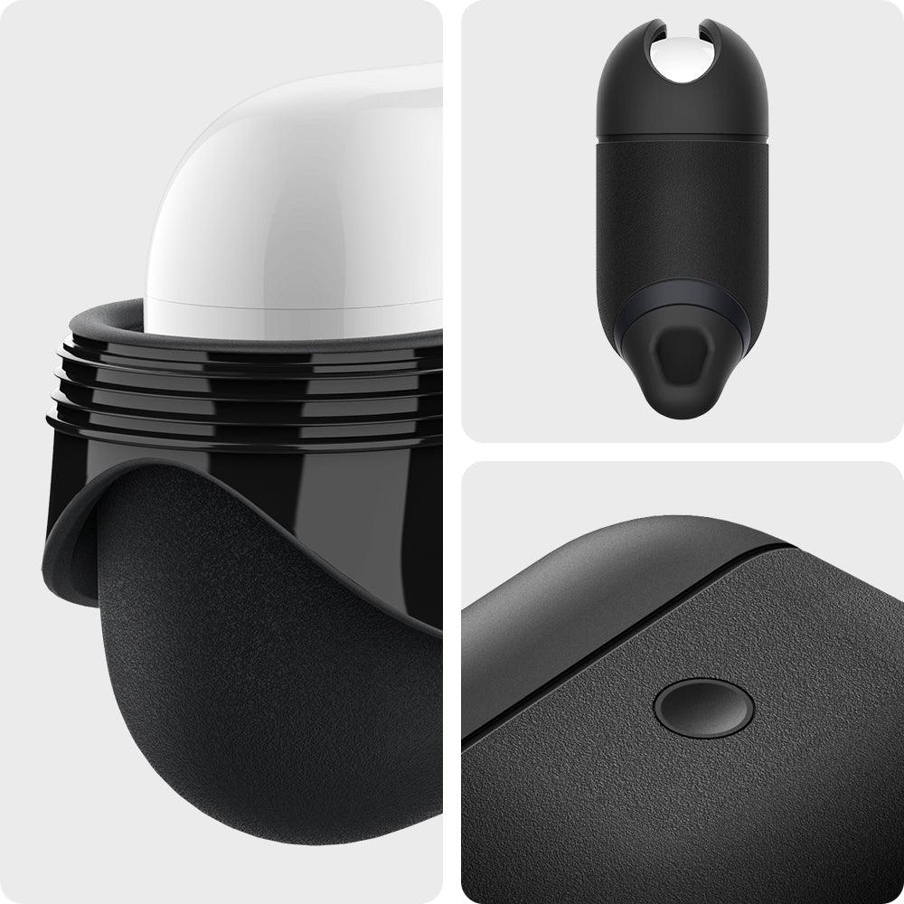 ASD01990 - Apple AirPods 3 Case Slim Armor IP in black showing the different angles