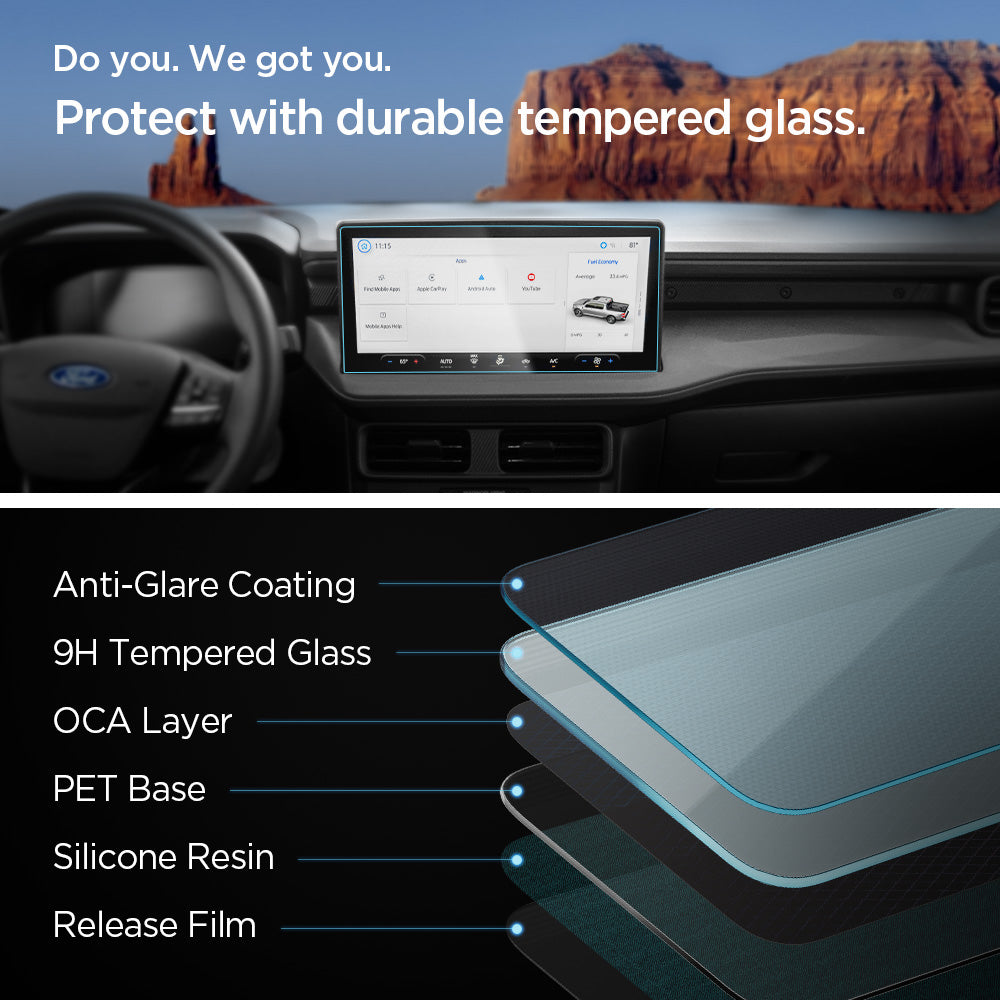 AGL10512 - Screen Protector GLAS.tR SLIM | Anti-Glare Ford Maverick 13.2-inch