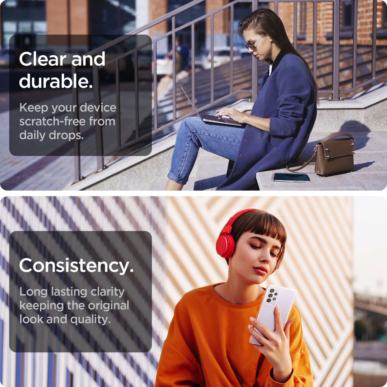 ACS02317 - Galaxy A52 Case Liquid Crystal Glitter in Crystal Quartz clear and durable. Keep your device scratch free from daily drops. Consistency. Long lasting clarity keeping the original look and quality.