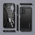 ACS03046 - Galaxy A32 5G Case Rugged Armor in Matte Black showing the back, inner, side, top and bottom
