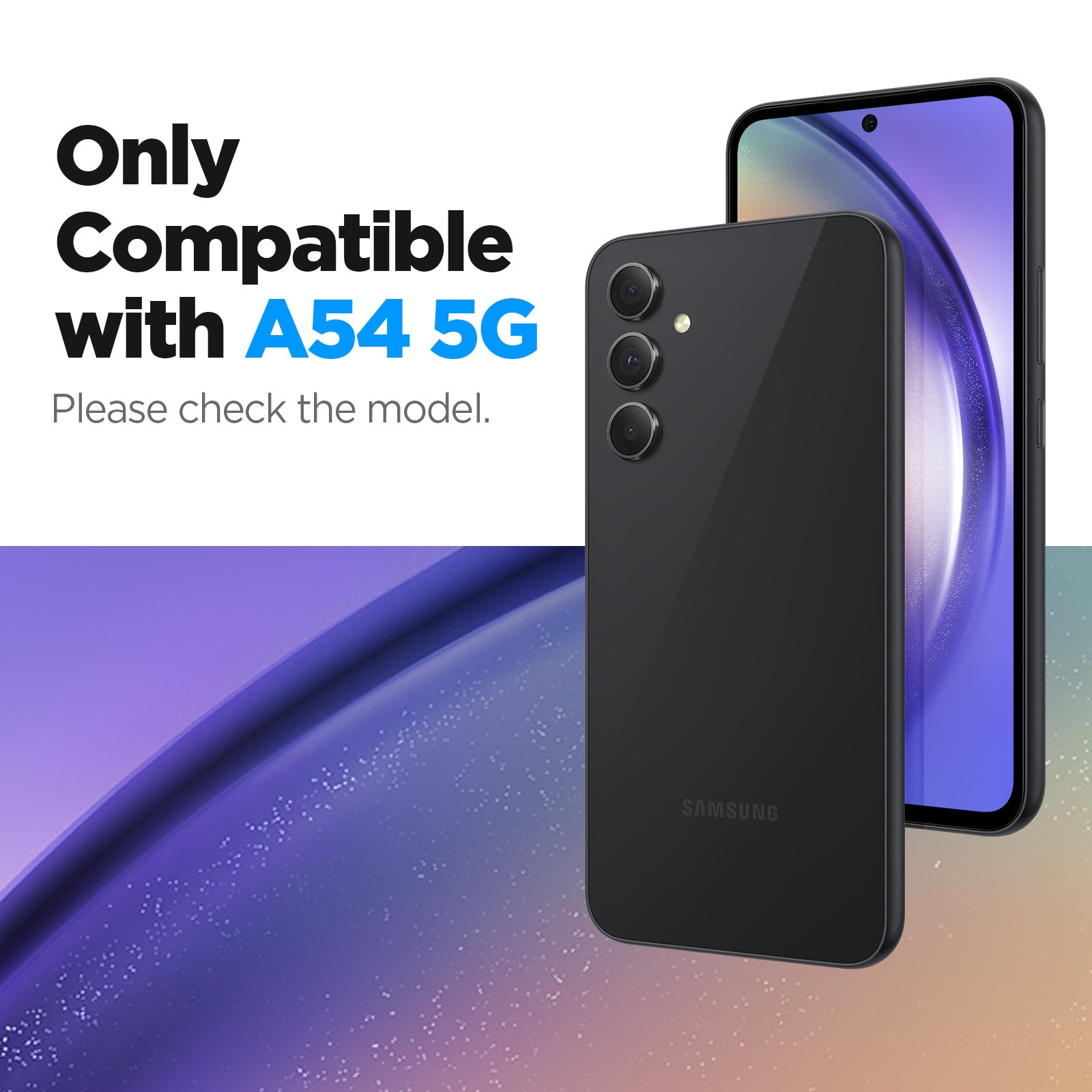 AGL05966 - Galaxy A54 5G Alignmaster Full Cover showing the compatibility only with A54 5G