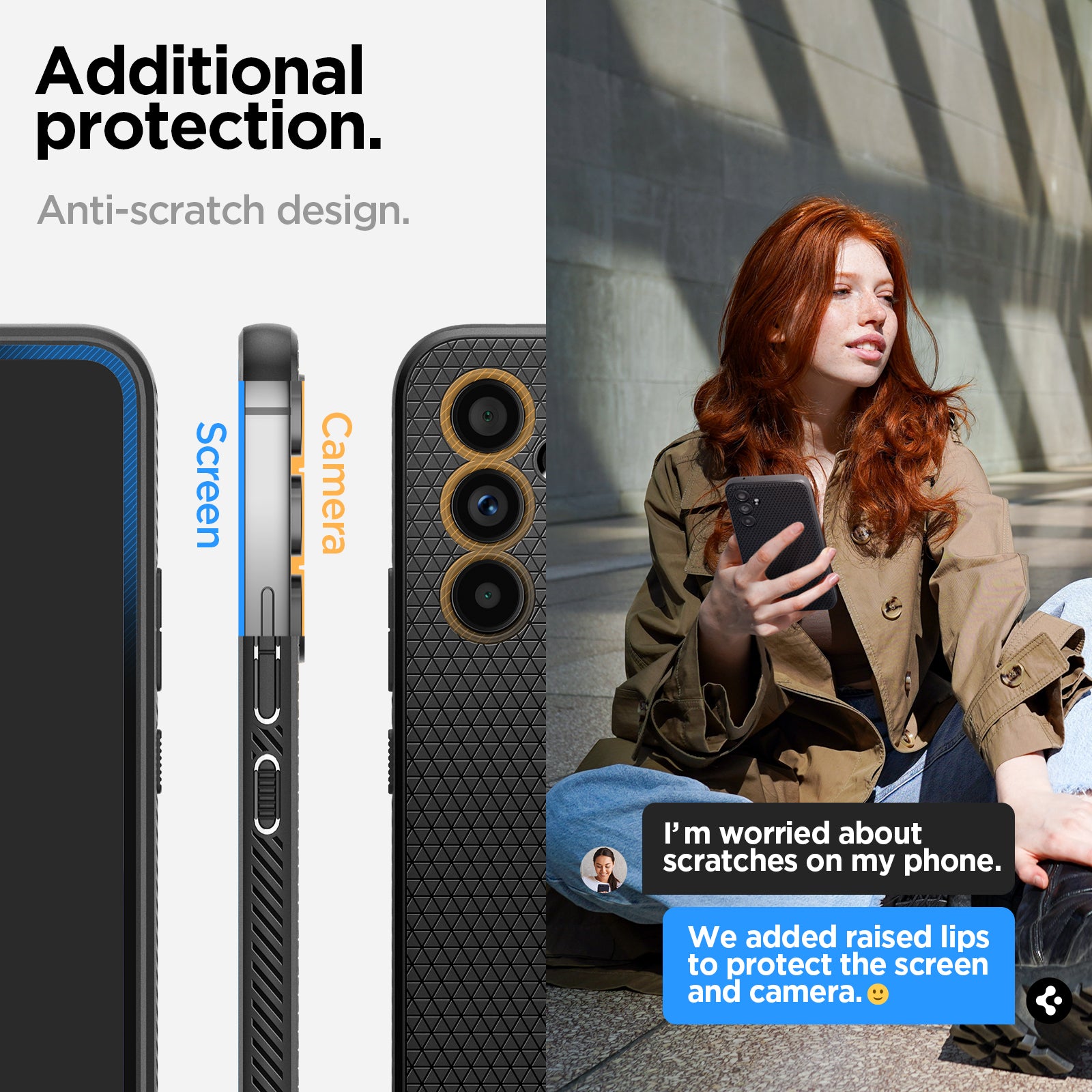ACS05885 - Galaxy A54 5G Case Liquid Air in Matte Black additional protection. Anti scratch design. Daily protection.
