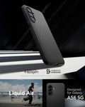 ACS09291 - Galaxy A56 5G Case Liquid Air in Matte Black designed by spigen. Designed for samsung.