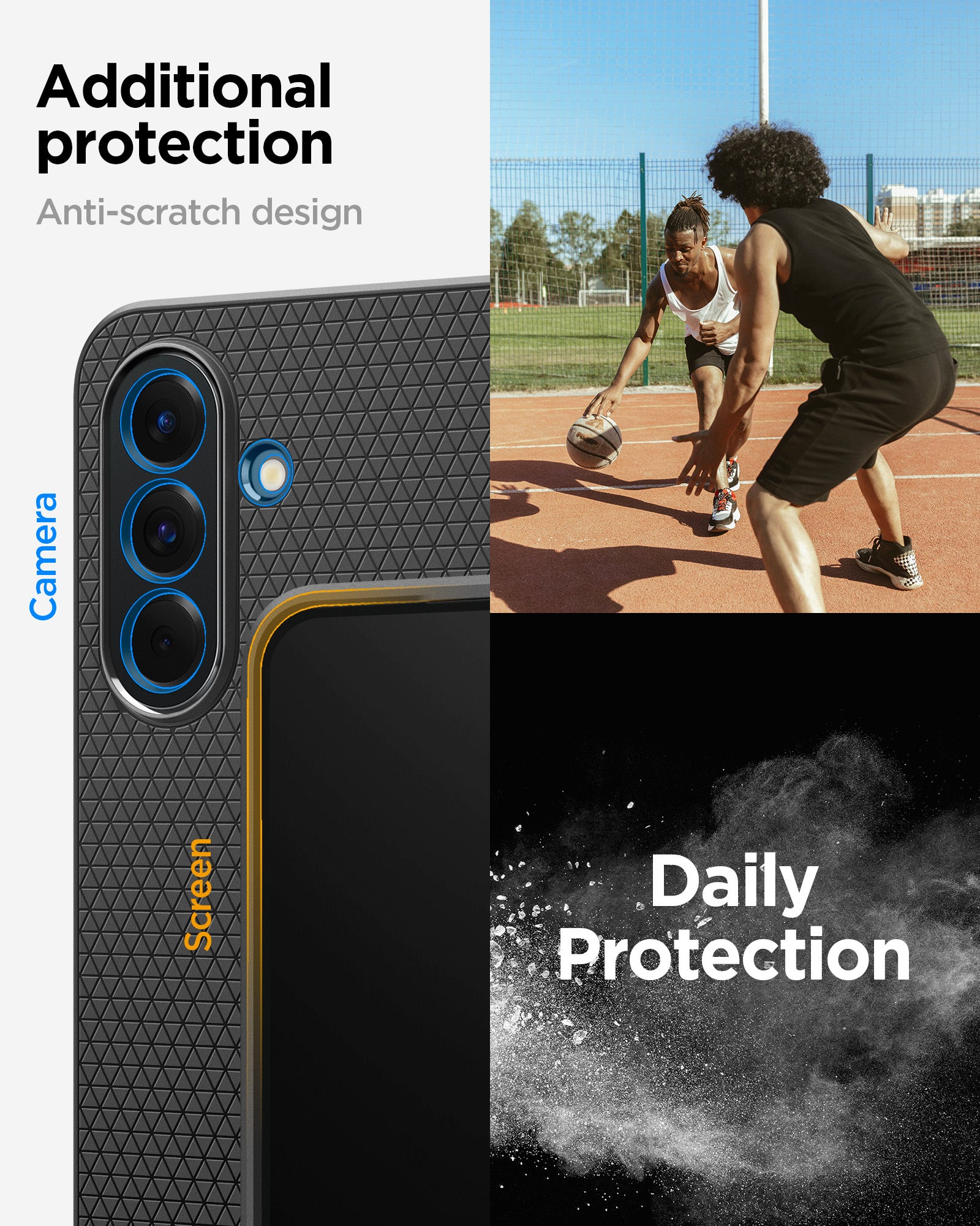 ACS09291 - Galaxy A56 5G Case Liquid Air in Matte Black additional protection. Anti scratch design. Daily protection.