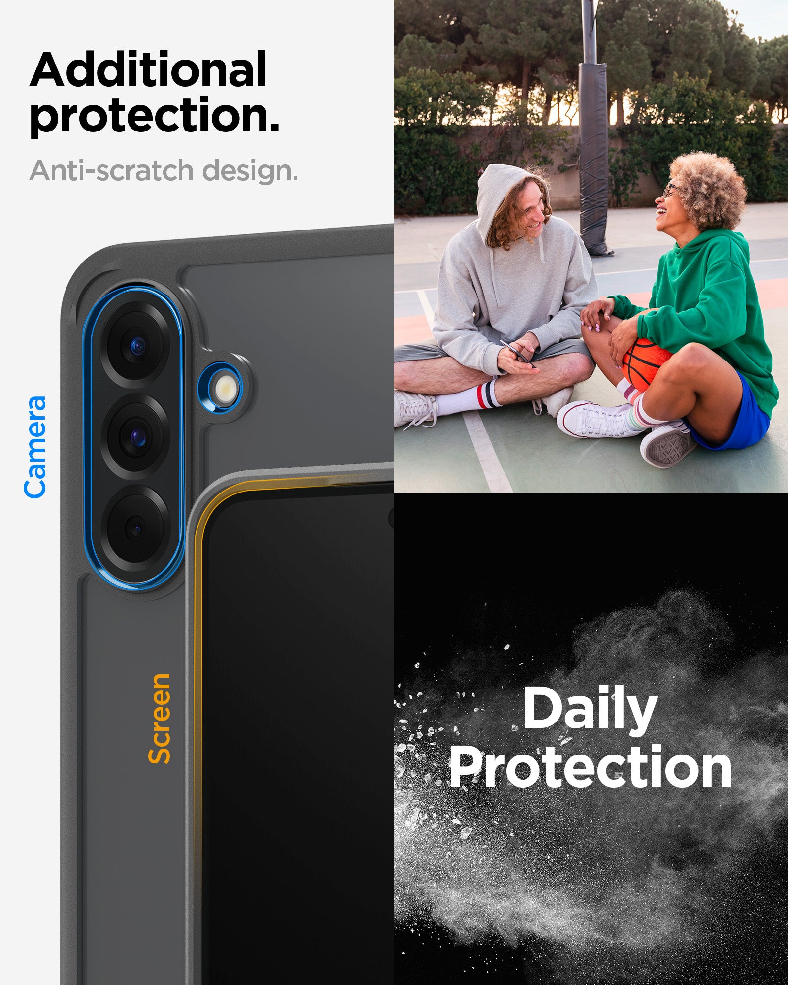 ACS09293 - Galaxy A56 5G Case Ultra Hybrid in Matte Black additional protection. Anti scratch design.