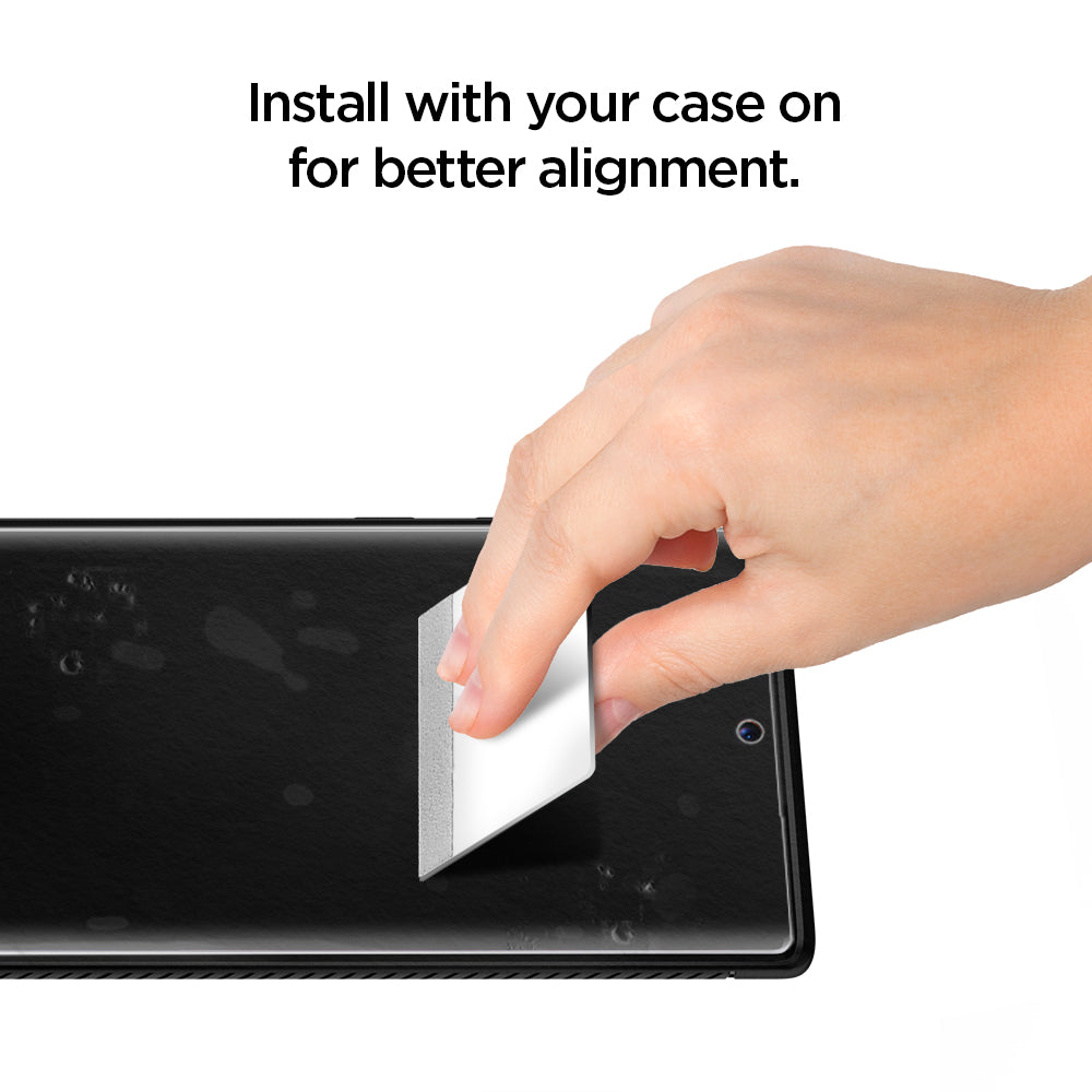 627FL27292 - Galaxy Note 10 Plus Neo Flex Screen Protector install with your case on for better alignment.