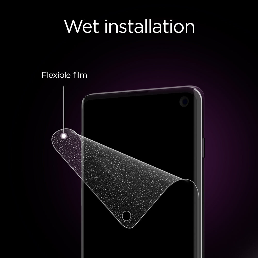609FL25694 - Galaxy S10e Neo Flex Screen Protector wet installation. Flexible film.