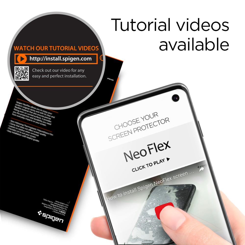 609FL25694 - Galaxy S10e Neo Flex Screen Protector tutorial videos available.