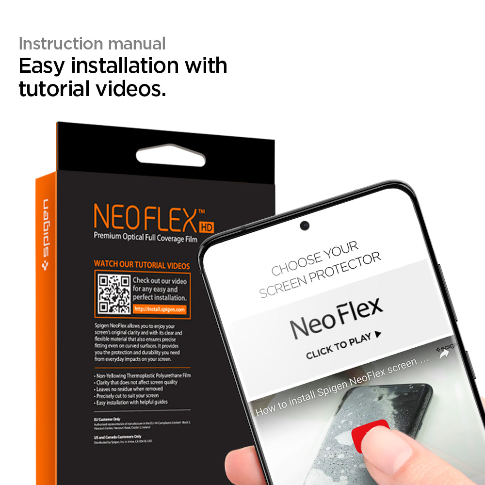 AFL00644 - Galaxy S20 Plus Neo Flex Solid HD Screen Protector instruction manual. Easy installation with tutorial videos.