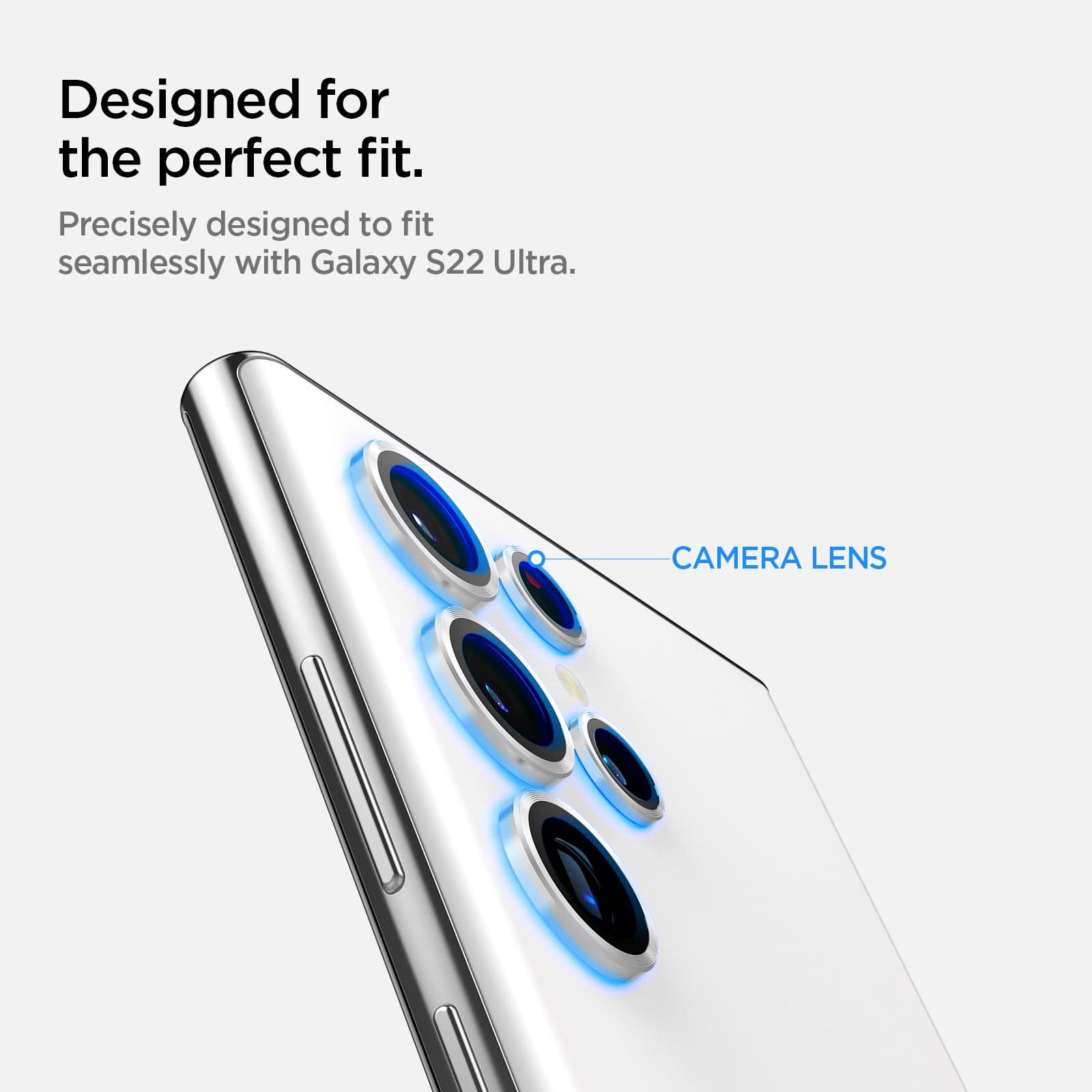 AGL04753 - Galaxy S22 Ultra EZ Fit Optik Pro Lens Protector Glass.tR in phantom white