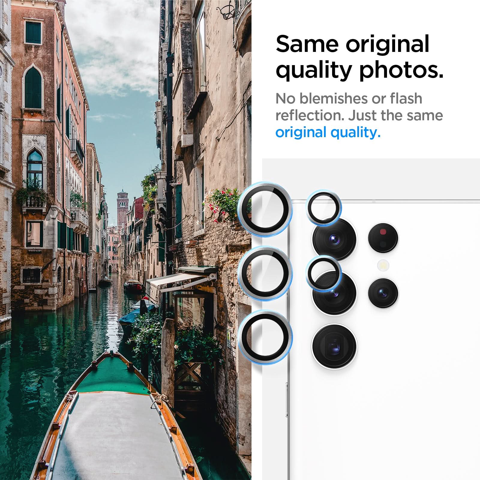 AGL04753 - Galaxy S22 Ultra EZ Fit Optik Pro Lens Protector Glass.tR in phantom white same original quality photos. No blemishes or flash reflection. Just the same original quality.