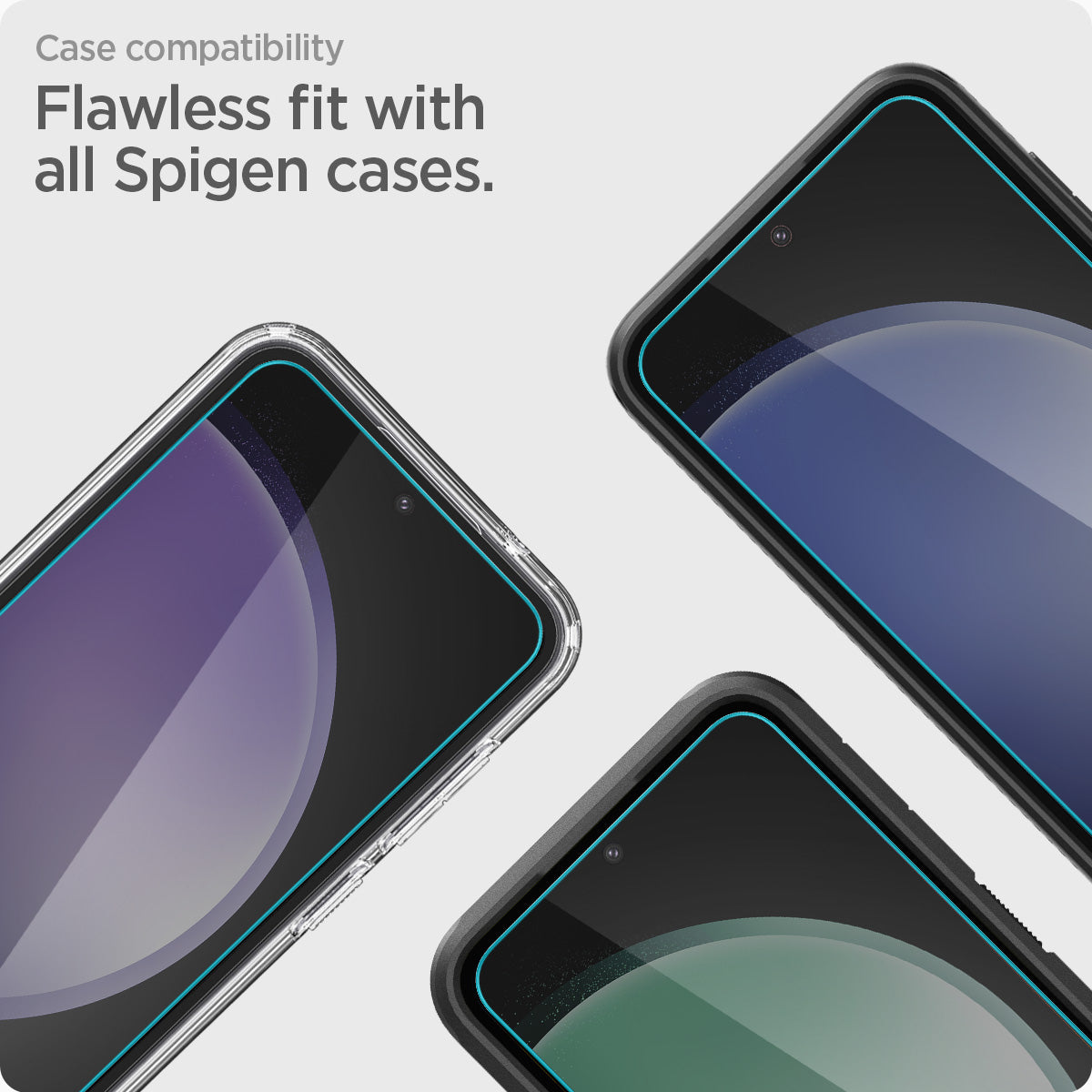 AGL06986 - Galaxy S23 FE Alignmaster Full Cover case compatibility. Flawless fit with all spigen cases.