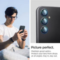 AGL06987 - Galaxy S23 FE EZ Fit Optik Pro Lens Protector in black picture perfect. Maintain good optics protect your lens from drops at all angles. Day in, day out.
