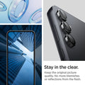 AGL06987 - Galaxy S23 FE EZ Fit Optik Pro Lens Protector in black stay in the clear. keep the original picture quality. No more blemishes or reflections from the flash.