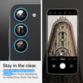 AGL05962 - Galaxy S23 Plus / S23 EZ Fit Optik Pro Lens Protector in black stay in the clear. keep the original picture quality. No more blemishes or reflections from the flash.