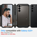 ACS05673 - Galaxy S23 Plus Case Tough Armor in gunmetal only compatible with S23 +. Not compatible with Galaxy S23 and Galaxy S23 Ultra.