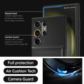 ACS05628 - Galaxy S23 Ultra Case Slim Armor CS in black raised bezel added depth that protects the screen from daily scratches. camera guard protect the camera against drops and scratches from daily life. full protection. air cushion tech. camera guard.
