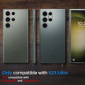 ACS06077 - Galaxy S23 Ultra Case Thin Fit in abyss green showing the compatibility only with S23 Ultra. Not compatible with Galaxy S23 and Galaxy S23+