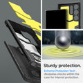 ACS05623 - Galaxy S23 Ultra Case Tough Armor in black sturdy protection. Extreme protection tech dissipates shocks within the case for internal protection.