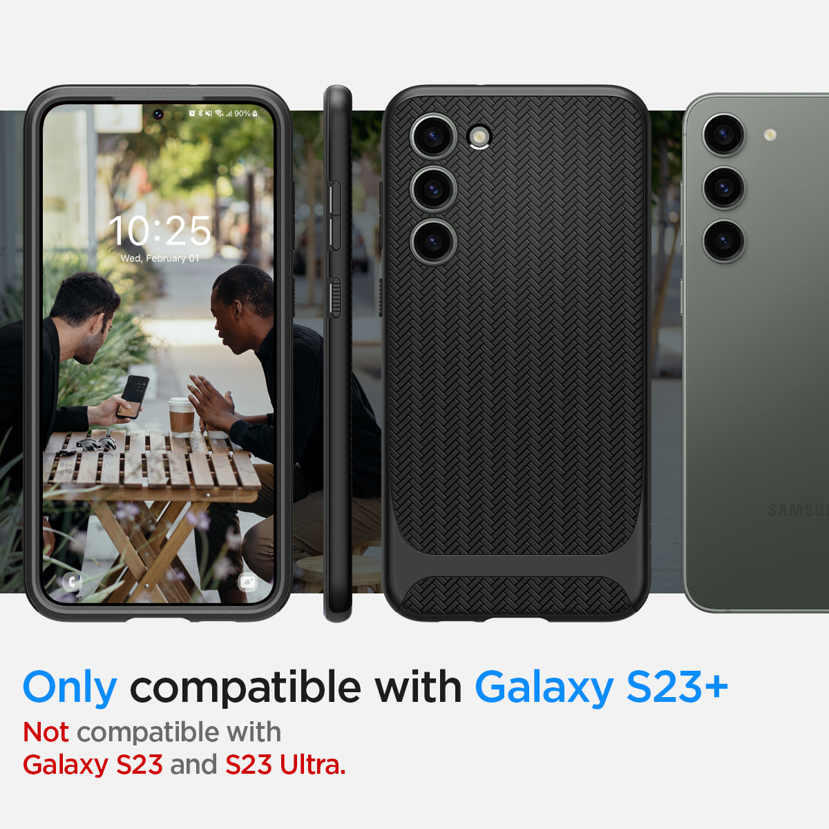 ACS05674 - Galaxy S23 Plus Case Neo Hybrid in black only compatible with s23+. not compatible with galaxy s23 and galaxy s23 ultra.