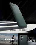 ACS08619 - Galaxy S24 FE Case Liquid Air in Abyss Green designed by spigen. Designed for samsung. liquid air. Designed for galaxy S24FE.