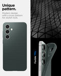 ACS08619 - Galaxy S24 FE Case Liquid Air in Abyss Green unique pattern. modern design with a truss pattern for stylish look.