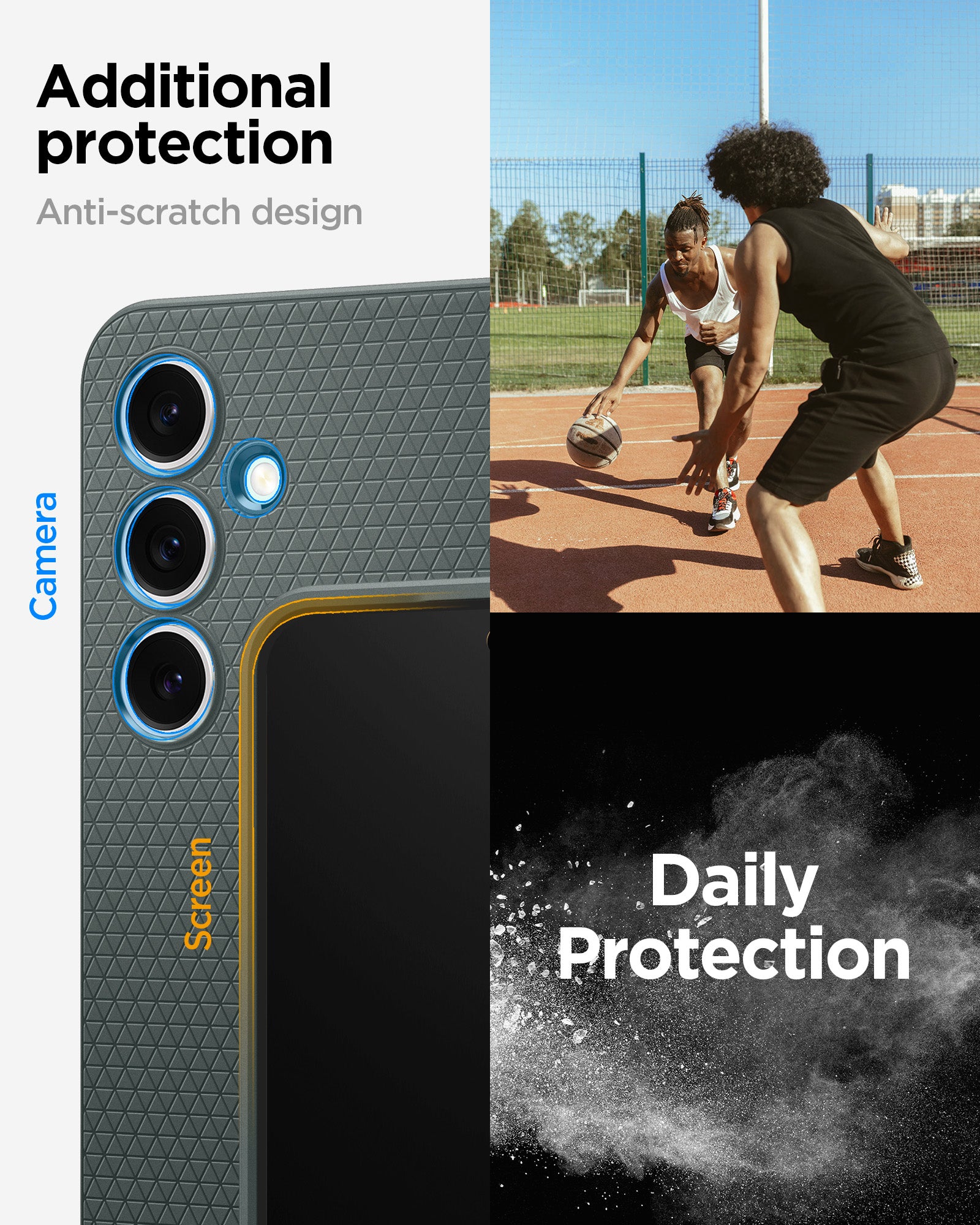 ACS08619 - Galaxy S24 FE Case Liquid Air in Abyss Green additional protection. Anti scratch design. Daily protection.