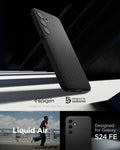 ACS08618 - Galaxy S24 FE Case Liquid Air in Matte Black designed by spigen. Designed for samsung. liquid air. Designed for galaxy S24FE.