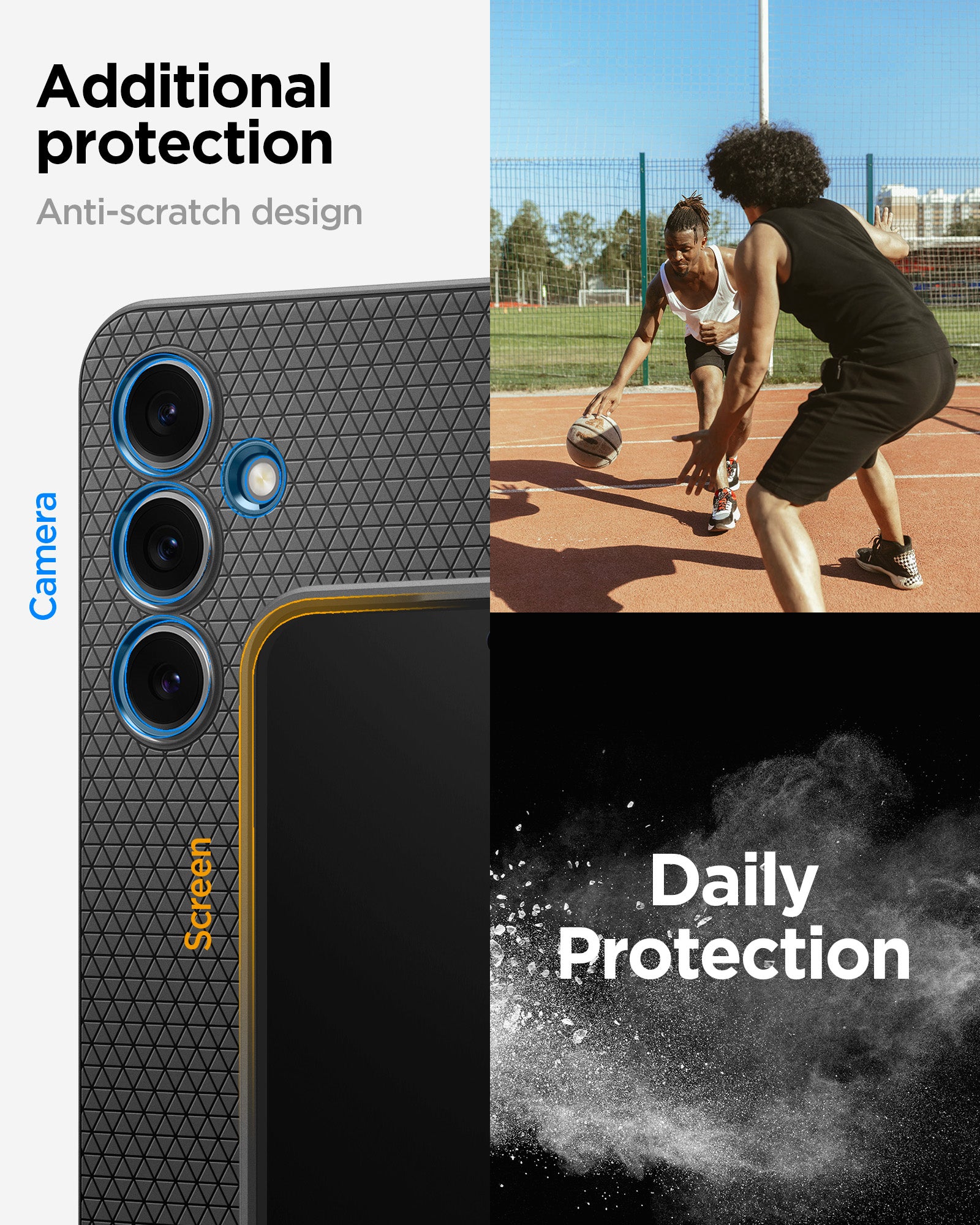 ACS08618 - Galaxy S24 FE Case Liquid Air in Matte Black additional protection. Anti scratch design. Daily protection.