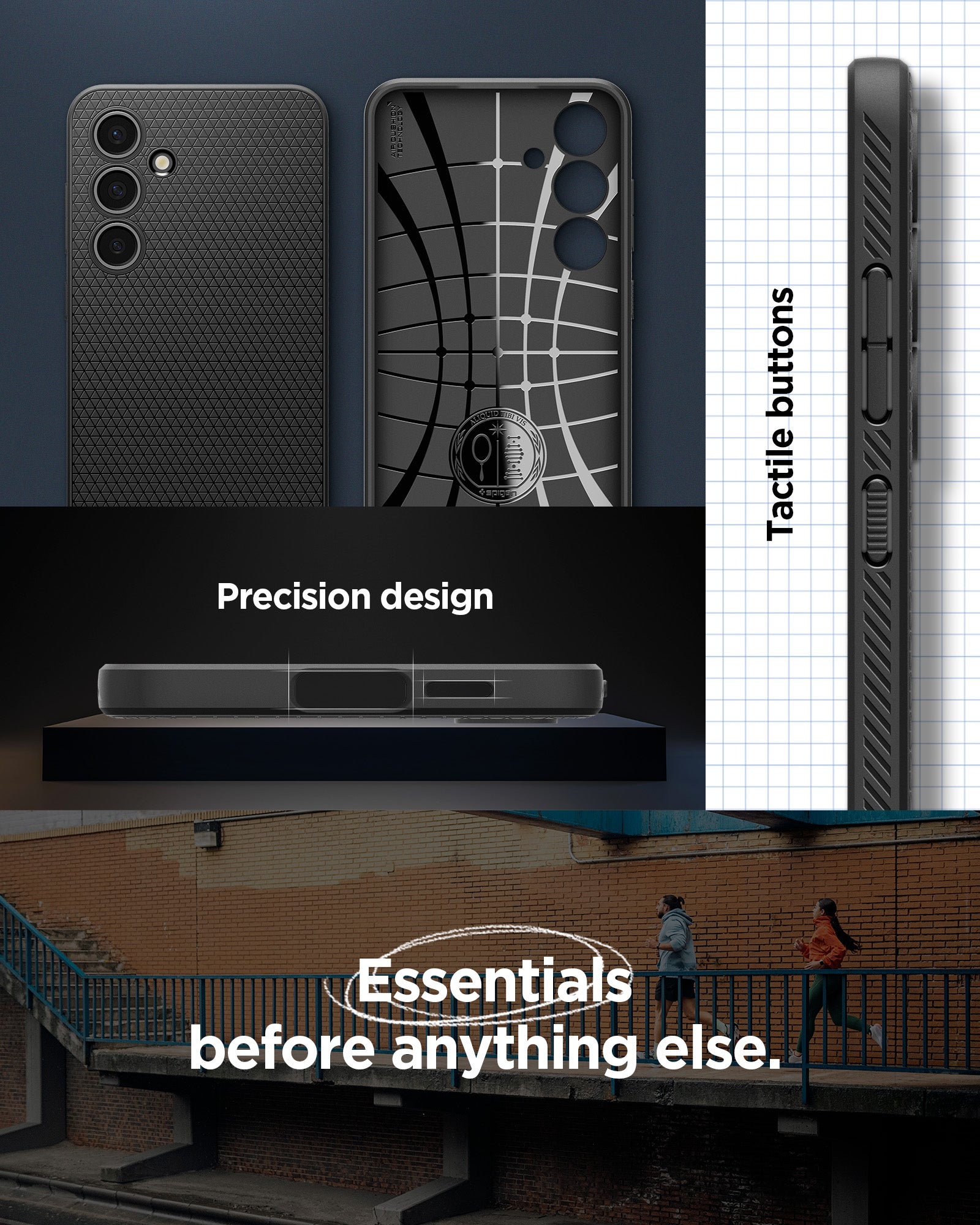 ACS08618 - Galaxy S24 FE Case Liquid Air in Matte Black Precision design. Tactile buttons. Essentials before anything else.