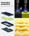 ACS08623 - Galaxy S24 FE Case Tough Armor (MagFit) in Black showing the innovative protection. Extreme Protection Tech. Extreme impact foam