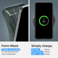 ACS07348 - Galaxy S24 Case Liquid Air in Abyss Green form fitted flexible and durable for the best fit and easy installation. Simply charge wireless check. power share check. USB-C cable.