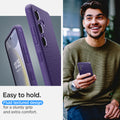 ACS07451 - Galaxy S24 Case Liquid Air in Deep Purple easy to hold. fluid textured design for a sturdy grip and extra comfort.