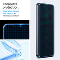 AGL07430 - Galaxy S24 Plus GLAS.tR EZ Fit in Transparency showing the complete protection. Keep your camera and sensors in flawless condition
