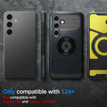 ACS07195 - Galaxy S24 Plus Case Slim Armor (MagFit) in Metal Slate showing the compatibility only with S24+. Not compatible with Galaxy S24 and Galaxy S24 Ultra