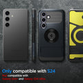 ACS07202 - Galaxy S24  Case Slim Armor (MagFit) in Metal Slate showing the compatibility only with S24. Not compatible with Galaxy S24+ and Galaxy S24 Ultra