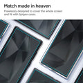 AGL07493 - Galaxy S24 Ultra GLAS.tR EZ Fit in Transparency showing the match made in heaven. Flawlessly designed to cover the whole screen and fit with Spigen cases