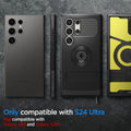ACS07189 - Galaxy S24 Ultra Case Slim Armor (MagFit) in Black showing the compatibility only with S24 Ultra. Not compatible with Galaxy S24 and Galaxy S24+