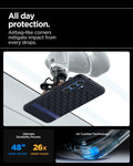 ACS09061 - Galaxy S25 Plus Case Parallax (MagFit) in Navy Violet showing the all day protection. Airbag-like corners mitigate impact from drops. Ultimate durability proven. 48