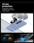 ACS09059 - Galaxy S25 Plus Case Parallax (MagFit) in Purple-ish showing the all day protection. Airbag-like corners mitigate impact from drops. Ultimate durability proven. 48