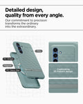 ACS09063 - Galaxy S25 Case Parallax (MagFit) in Sage Green showing the detailed design, quality from every angle. Our commitment to precision transforms the ordinary into the extraordinary. TPU, PC Sheet, Magnet and PC Decor Bar with captivating 3D pattern design