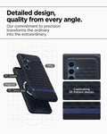 ACS09064 - Galaxy S25 Case Parallax (MagFit) in Navy Violet showing the detailed design, quality from every angle. Our commitment to precision transforms the ordinary into the extraordinary. TPU, PC Sheet, Magnet and PC Decor Bar with captivating 3D pattern design