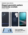 ACS09054 - Galaxy S25 Ultra Case Parallax (MagFit) in Navy Violet showing the elegant geometric pattern seamlessly overlaid. Parallax MagFit. Only compatible with Galaxy S25 Ultra and not compatible with Galaxy S25 and Galaxy S25+