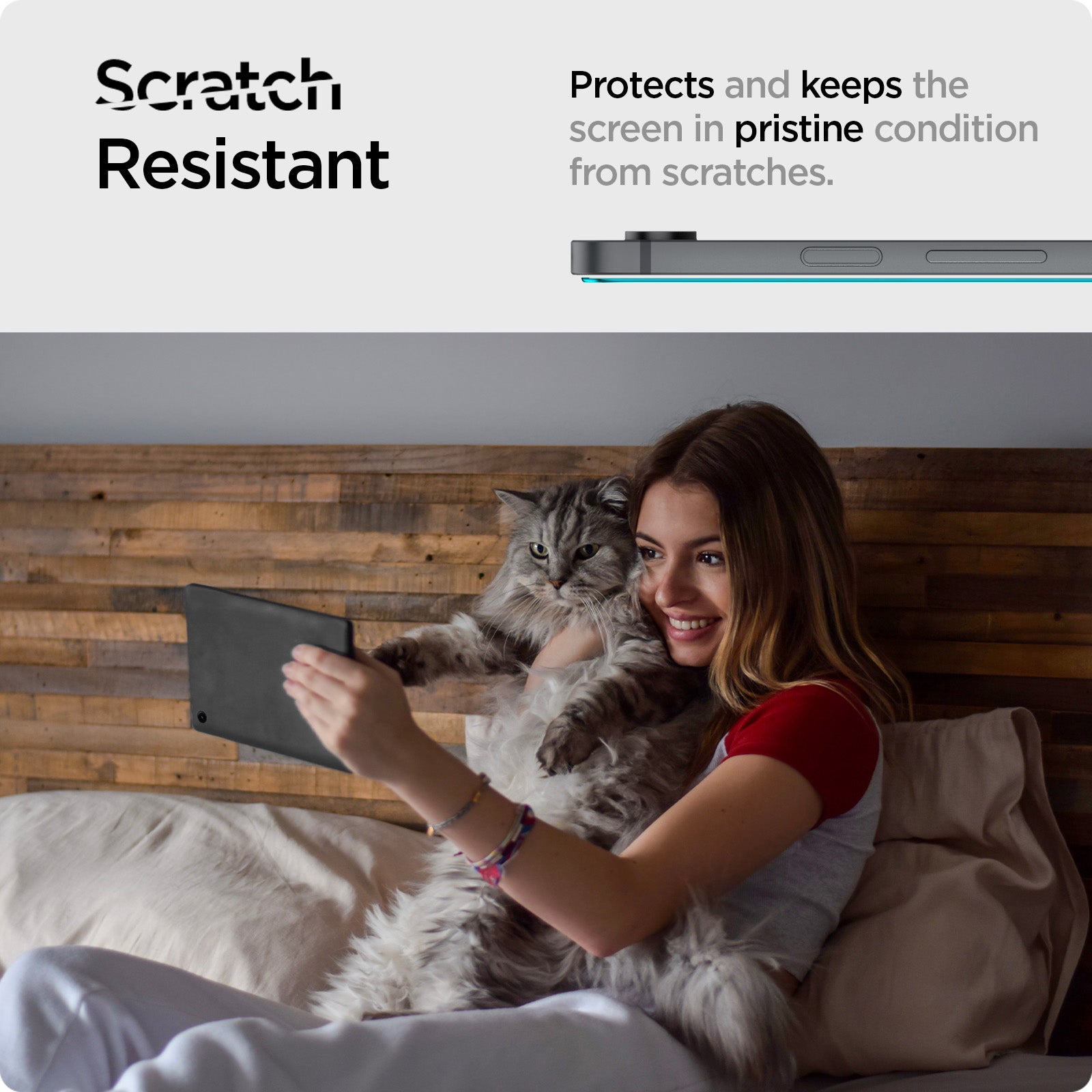 AGL07001 - Galaxy Tab S9 FE+ Series Screen Protector EZ FIT GLAS.tR scratch resistant protects and keeps the screen in pristine condition from scratches.