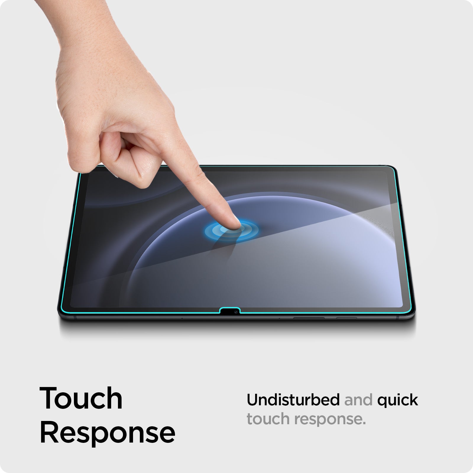 AGL07001 - Galaxy Tab S9 FE+ Series Screen Protector EZ FIT GLAS.tR touch response. Unhindered and quick touch response.
