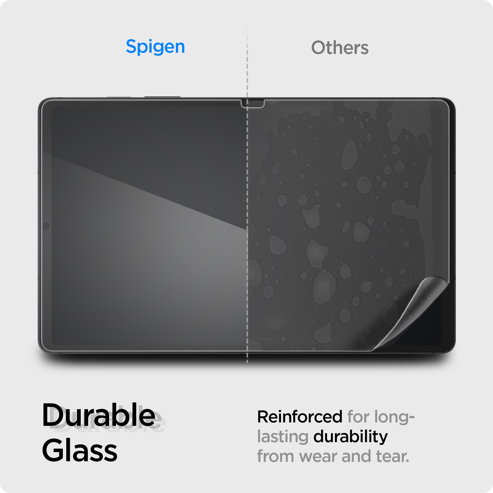 AGL07001 - Galaxy Tab S9 FE+ Series Screen Protector EZ FIT GLAS.tR durable glass reinforced for long lasting durability from wear and tear.